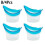 (Blue) 4pcs Eyewash Cup Silicone Resuable Soft Eye Bath Cup Eye Wash 1