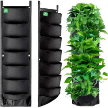 New Upgraded Deeper and Bigger 7 Pocket Hanging Vertical Garden Wall Planter for Yard Garden Home Decoration