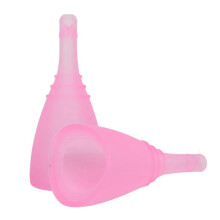 Silicone Menstrual Cup Women Female Feminine Hygiene Cup Menstruation Supplies ReusableS x 1, L x 1