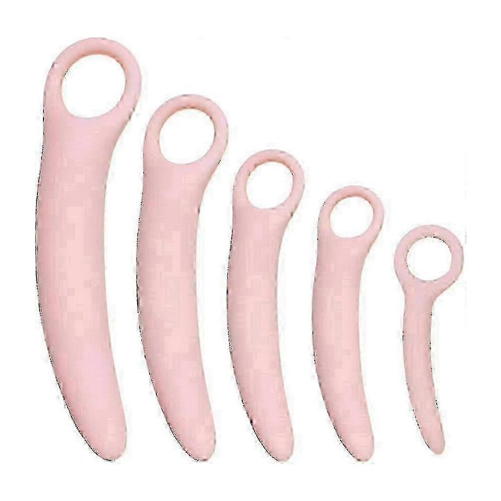 Qoqiu 5-Pack Silicone Pelvic Floor Dilator - Muscle Training Wand for Women's Health & Postpartum Recovery