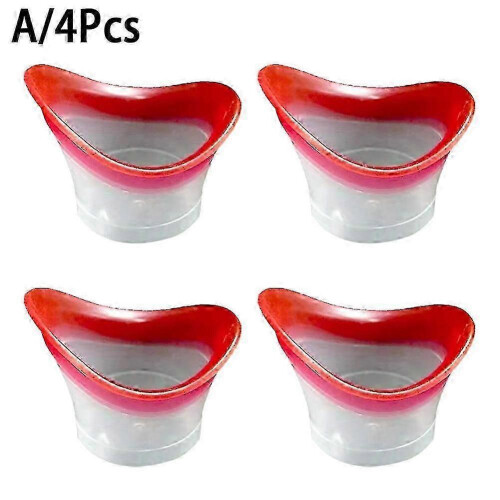 (Pink) 4pcs Eyewash Cup Silicone Resuable Soft Eye Bath Cup Eye Wash