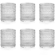 Mini verres à whisky, 200 ml (6,5 oz), ensemble de 6 verres à cocktail à motif clous, verres vintage en relief pour bière, cocktail, sod