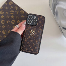 (16, Little Flower) Suitable for iPhone series, this retro card holder case is a luxury and trendy protective cover for your iPhone.