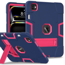 Contrast Color Silicone Acrylic PC Tablet Case with Holder