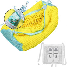 Shoe Washing Machine bag, Shoe Laundry Bag for Washer and Dryer, Include Dry Net Bag, Reusable and Durable Zipper with Hook Design, Shoe Washing Bag