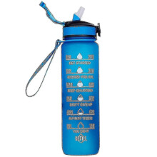 (Style 8) 1000ml Free Motivational With Time Marker Fitness Jugs Gradient Color Cups Outdoor Frosted Water Bottle