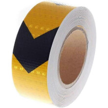 Reflective Warning Tape, Arrow Orientation Tape, for Road Transport Facilities, Warning Signal, Safety Signage（0.05mx25m）