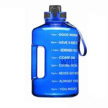Eco-Friendly Water Jug, Motivational Time Marker Reusable Container with Straw for Fitness, Leak-Proof Portable Jug, Food Grade Bpa-Free Gallon