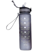 (Style 12) 1000ml Free Motivational Sports Jug With Time Marker Outdoor Fitness Mug Gradient Color Mug Outdoor Frosted Water Bottle