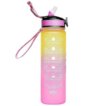 (Style 5) 1000ml Free Motivational Sports Jug With Time Marker Outdoor Fitness Mug Gradient Color Mug Outdoor Frosted Water Bottle