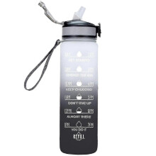 (Style 7) 1000ml Free Motivational Sports Jug With Time Marker Outdoor Fitness Mug Gradient Color Mug Outdoor Frosted Water Bottle