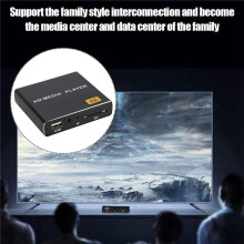 2X 4K HDD Media Player 1080P Horizontal and Vertical Digital Video Player with USB Drive/ Cards US Plug