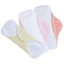 (XL) 3Pcs Women Menstrual Cloth Pad Absorbent Cotton Reusable Sanitary Pad Underwear Liner Antibacteria Technology Washable  S