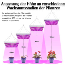 Lâmpada de Cultivo para Plantas, Luz Vermelha e Azul, para Plantas de Interior, para Crescimento de Plantas em Jardins Internos (45 W), Plugue