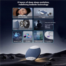 Under Pillow Speaker Bluetooth5.4 HiFi Stereo Audio with White Noise for Sleeping UltraThin Pillow Soundbar