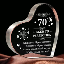 (A60) Clear Acrylic Heart Shape Desktop Sign Wedding Favor Anniversary Valentine Gift Custom Decor