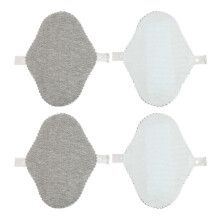 4Pcs Reusable Menstrual Pad Washable Feminine Pads Leakage Free Regular Absorbency Breathable for Women S 18.5x13.5cm / 7.28x5.31in