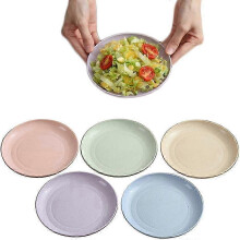 5.9 Inch Wheat Straw Appetizer Plates, Small Serving Cake Dessert Plates, Salad Plates