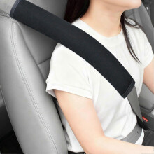 Extended Seat Belt Cover Pad, 2 Pack Soft & Comfortable Universal Seatbelt Covers for Adults and Kids, Fits Car Seat Belts, Armrest, and Backpacks (Bl