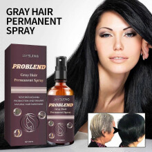 Nourishing Black Hair Spray - Covers White Hair, Boosts Growth, Soft & Glossy Finish