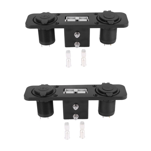 2X Flush Mount Anderson Plug Socket Double USB Charger Socket Panel for Caravan  Boat Truck