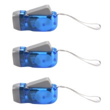3X Lampe de Poche LED Presse Manuelle Dynamo de Lanterne  Lampe de Poche Dynamo de la Maison D'Urgence LED Lampe Torche Lampe de la Main Recharge