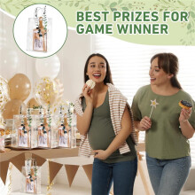 4 Set Baby Shower Prizes for Game Winners Bamboo Cheese Board Spoon Fork Butter Spreaders Plaid Towel Thank You Card