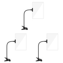 3Stück 5-Fache Lupe mit Clip, 6 X 3,5 Zoll Lupe mit Klemme, Verstellbarer Flexibler Schwanenhals, Clip-Lupe