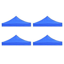 4szt. 2X2M Zapasowa Pokrywa GóRna z Baldachimem CzterokąTna Tkanina Namiotowa Składana Przeciwdeszczowa Wymiana Pawilonu Patio w Kolorze Niebieskim