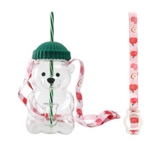 (5) The new 2025 Teed Bear straw cup is an adorable bear-shaped glass with a lid and straw, perfect for iced coffee, milk tea, and cocktails.