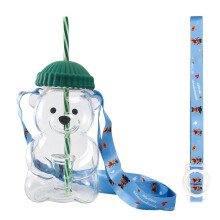 (1) The new 2025 Teed Bear straw cup is an adorable bear-shaped glass with a lid and straw, perfect for iced coffee, milk tea, and cocktails.