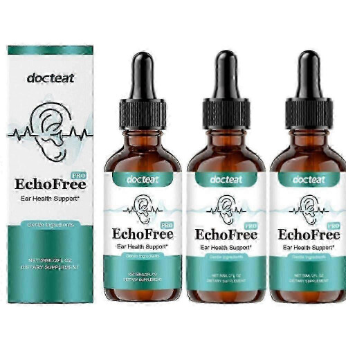 (3pcs) EchoFree Pro Ear Health Drops Support Tinnitus Relief Drops for Ringing Ears