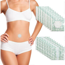 (water proof) 50PCS Castor Oil Patches, Castor Oil Pack Wraps Disposable Organic Cotton Self-Adhesive Pads for Belly