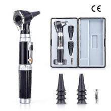 Professional Otoscopio Diagnostic Kit with 8 Tips Medical Home Doctor Ent Ear Care Endoscope Led Portable Otoscope Ear Cleaner 1 Set - Yellow Light