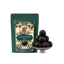 Pure Black Sesame Balls for Hair & Body Nourishment Natural Thickening, Easy-to-Use 126g Pack with Honey & Fructooligosaccharides for Healthy Hair, S