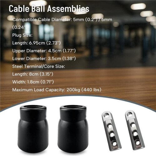 Embouts de Câble à Boule pour Machine de Musculation et Système de Poulies à Domicile 1
