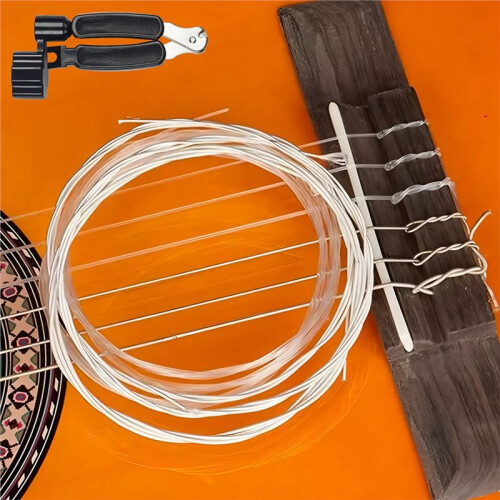 Classical Guitar Strings with String Changing Tool Classic Steel Wire Classic Acoustic Folk Guitar Parts Accessories 1