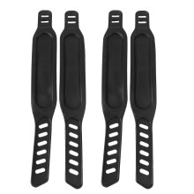 4 Pcs Foot Pedal Binding Band Foot Strap Lightweight Bike Pedal Plastic Straps for Gym Bike (black)-hao