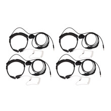 2X 3.5mm Microfono Auricolare Regolabile Microfono Auricolare Covert Auricolare Tubo Auricolare con Dito PTT