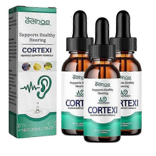 3Pcs Cortexi Drops - for Ear Health, Hearing Support, Healthy Eardrum 30ml