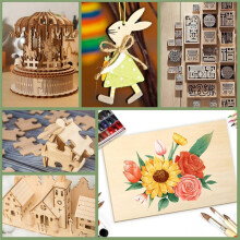 12 Pack Basswood Sheets 1/8 X 12 X 12 Inch for Crafts, Unfinished Wood for Cutting, Engraving & Burning