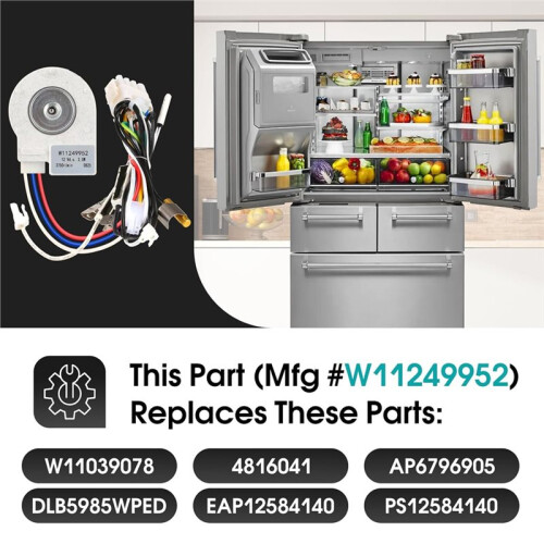 W11249952 Evaporator Fan Motor for    Refrigerator 2