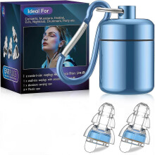 (Blue) High Fidelity Concert Ear Plugs,reusable Noise Cancelling Earplugs For Concerts,noise Reduction,musicians,music Festival
