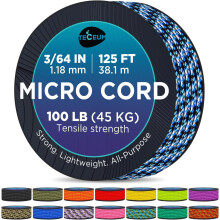 Micro-Paracord 1,18 mm  125 Fuß, blauer Schlangendraht