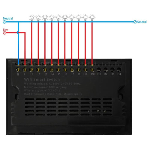 Tuya Wifi for  Touch Light Wall for  Glass Panel Tuya App Compatible with Home Whole House Control 1