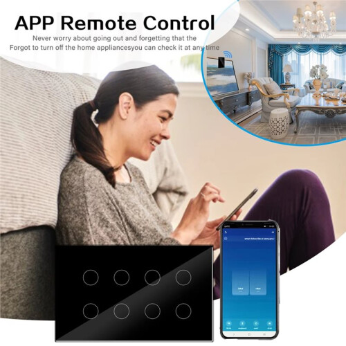 Tuya Wifi for  Touch Light Wall for  Glass Panel Tuya App Compatible with Home Whole House Control 2