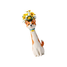 Handcrafted Wacky Dog Vases Whimsical Dog Planter for Small-A