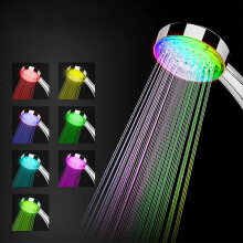 Pommeau de Douche, Douchette Douche Salle de Bain Universelle, 7 LED Couleurs Changement de Couleur Automatique, Haute Pression Economie Deau Protecti