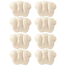 (color) 4Pairs Anti Slip Shoe Heel Pad Adhesive Prevent Blisters High Heel Insert Breathable Sponge Cushioning For Adult Teen  color