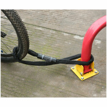 (Black red 0.9m) Bicycle & Motorcycle Portable Chain Lock - Anti-Theft Password Lock for Mountain Bikes
